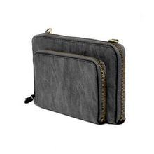 Load image into Gallery viewer, Brushed Mini Convertible Zip Around Wristlet
