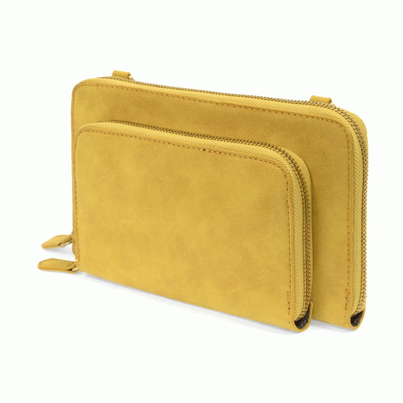 Brushed Mini Convertible Zip Around Wristlet