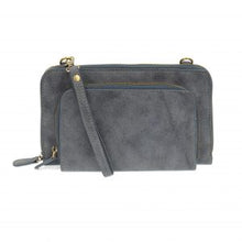 Load image into Gallery viewer, Brushed Mini Convertible Zip Around Wristlet
